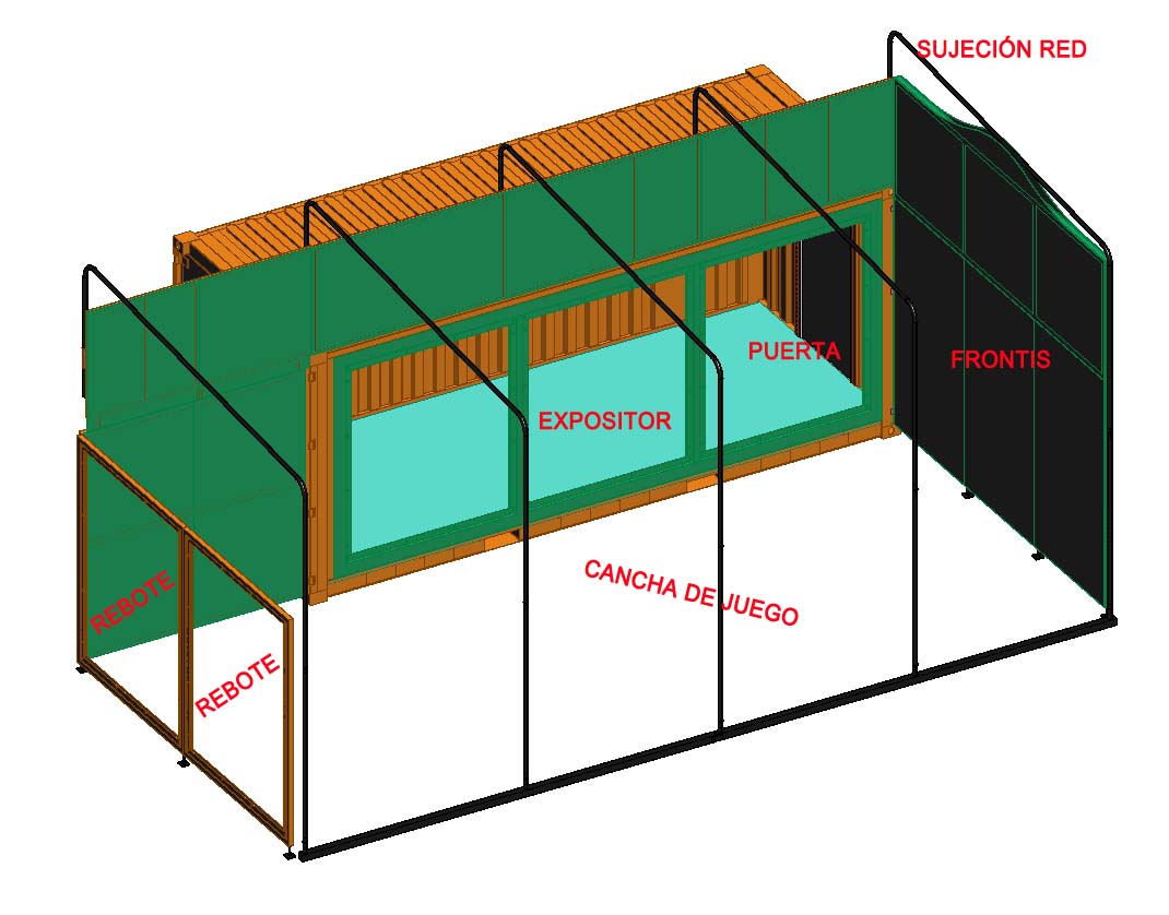 Las zonas del frontainer de la zona del frontón Las zonas del frontainer de la zona del frontón